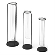 Mercana Beeker Set Of Three Matte Black Metal Test Tube Style Vases
