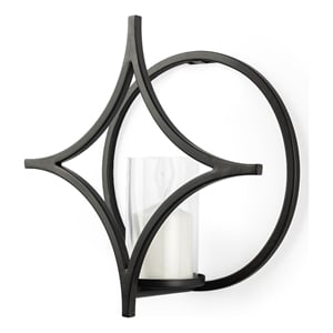 Mercana Lyra I Black Wall Candle Holder