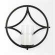 Mercana Lyra Ii Wall-Mounted Candle Holder in Black