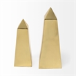 Mercana Giza 4L X 4W Gold Elongated Pyramids (Set Of 2)