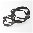 Mercana Cusco Black Iron Small Gunmetal Geometric Decorative Object
