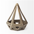 Mercana Hood 7.7L X 7.7W X 9.4H Bronze Geometric Ceramic Object