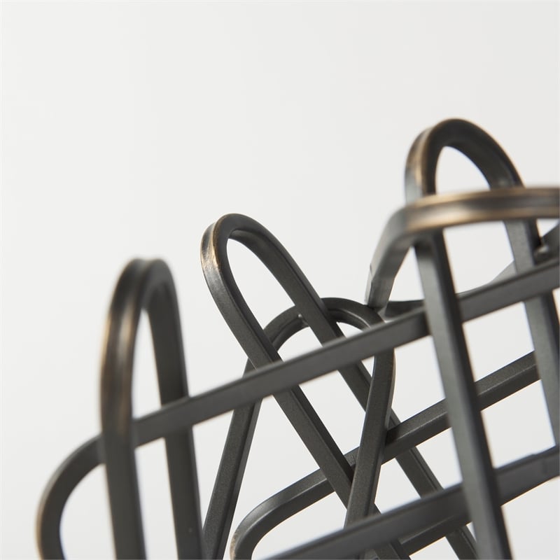 Mercana Henderson 12.2L X 9.1W X 9.1H Black Metal Paperclip Decorative Object