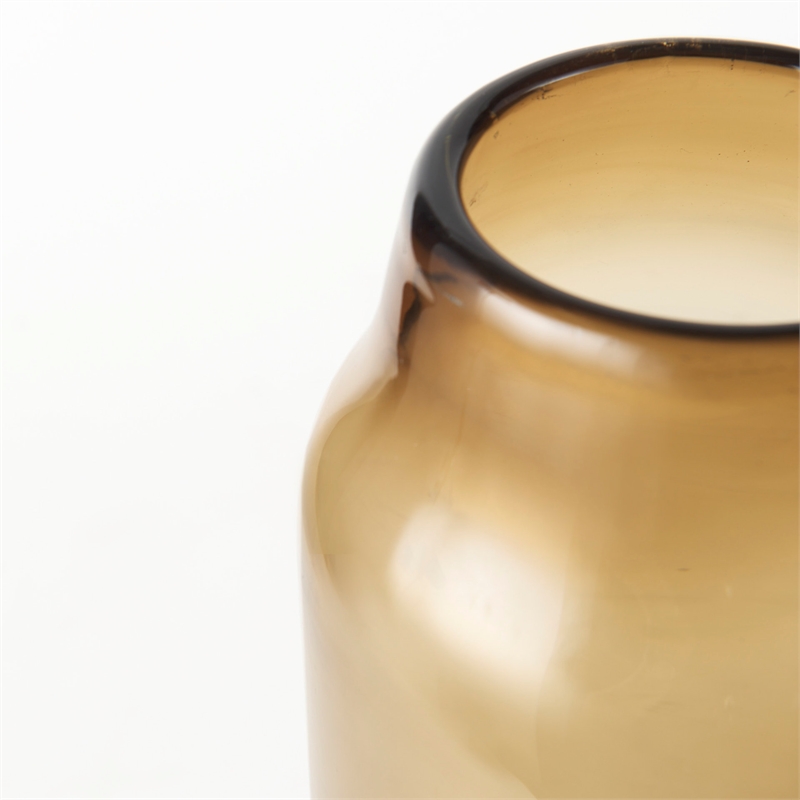 Mercana Amrita 4.8L X 4.8W X 16.0H Golden Brown Glass Vase