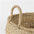 Mercana Bradley Light Brown W/Striped Seagrass Basket W/ Handles in Set Of 2