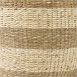 Mercana Bradley Light Brown W/Striped Seagrass Basket W/ Handles in Set Of 2