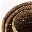 Mercana Dakota Medium Brown Seagrass Round Basket in Set Of 3
