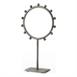 Mercana Elio 8.3L X 3.0W X 15.0H Large Studded Hoop Object in Gunmetal