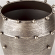 Mercana Elio 9.1H Small Champagne Metal W/Studs Vase in Sage