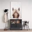 Mercana Horse Fringe Painting On Wood in Blue