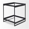 Mercana Trey Black Metal W/Glass Accent Table