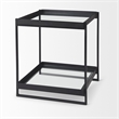 Mercana Trey Black Metal W/Glass Accent Table