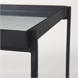 Mercana Trey Black Metal W/Glass Accent Table
