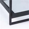 Mercana Trey Black Metal W/Glass Accent Table