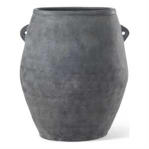Mercana Zuma 27.2L X 20.5W X 31.9H Dark Gray Ceramic Floor Vase