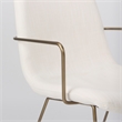Mercana Sawyer Cream Fabric Wrap Gold Metal Frame Dining Chair