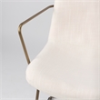 Mercana Sawyer Cream Fabric Wrap Gold Metal Frame Dining Chair