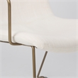 Mercana Sawyer Cream Fabric Wrap Gold Metal Frame Dining Chair