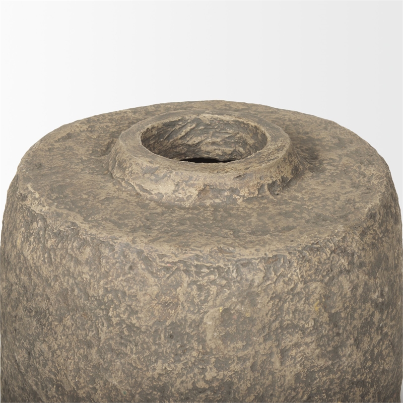 Mercana Rama Large Gray Paper Mache Floor Vase