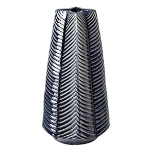 Mercana Bashir Ii Large Dark Navy Gloss Ceramic Vase