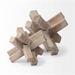 Mercana Vega Ii Large 7L X 7W Natural Wood Jack Object in Brown