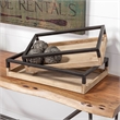 Mercana Ross Natural Wood W/ Black Metal Nesting Trays in Brown (Set Of 2)