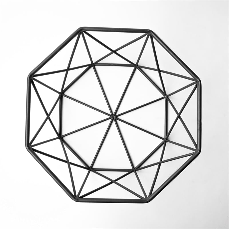 Mercana Davy 17L X 17W Black Metal Large Hexagonal Bowl