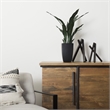 Mercana Bastian Small 8L X 7W Black Metal Abstract Object in Dark Gray