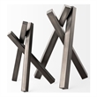 Mercana Bastian Large 9L X 8W Black Metal Abstract Object in Dark Gray