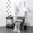 Mercana Bastian Large 9L X 8W Black Metal Abstract Object in Dark Gray