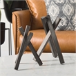 Mercana Bastian Large 9L X 8W Black Metal Abstract Object in Dark Gray