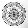 Mercana Idris Set Of 2 Black Metal Geometric Mesh Bowls in Black/White