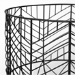 Mercana Idris Set Of 2 Black Metal Geometric Mesh Bowls in Black/White