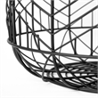 Mercana Idris Set Of 2 Black Metal Geometric Mesh Bowls in Black/White