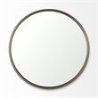 Mercana Piper 35.8L X 1.0W X 35.8H Small Gold Metal Round Wall Mirror