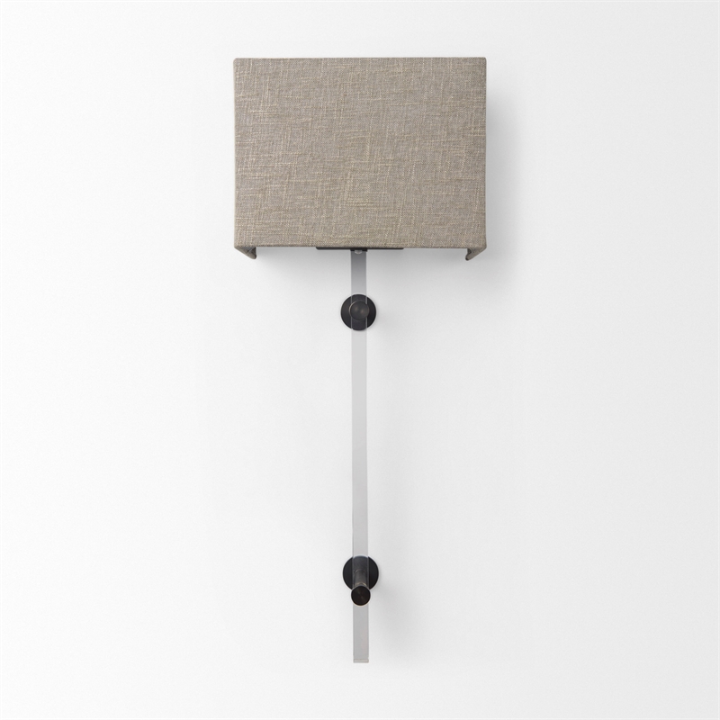 Mercana Kinsley Beige Shade W/Transparent Body Wall Sconce