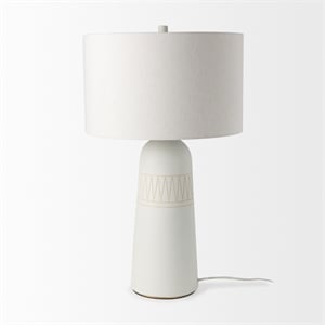 Mercana Javier 18.0L X 18.0W X 30.75H Light Base W/Cream Shade Table Lamp