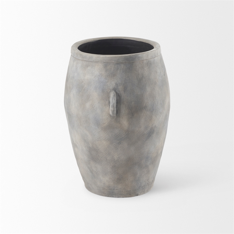 Mercana Zuma 27.2L X 18.1W X 24.4H Light Gray Ceramic Floor Vase