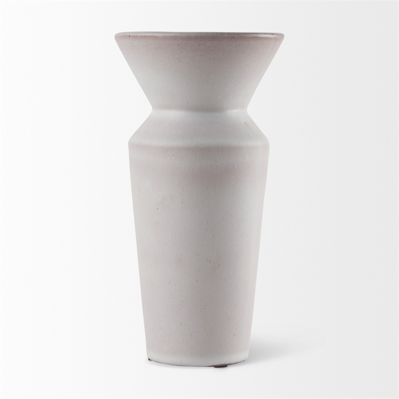 Mercana Esme 4.5L X 4.5W X 10.4H Whitewashed Ceramic Vase