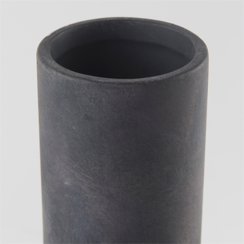 Mercana Esme 7.1L X 7.1W X 15.0H Dark Gray Ceramic Vase