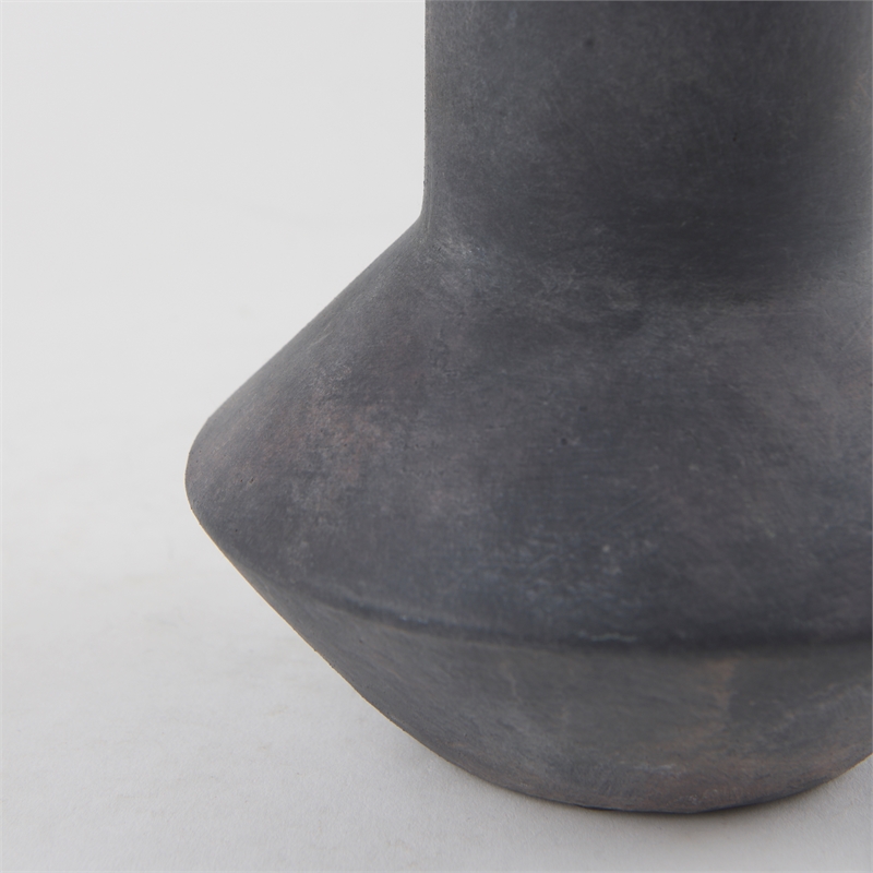 Mercana Esme 7.1L X 7.1W X 15.0H Dark Gray Ceramic Vase