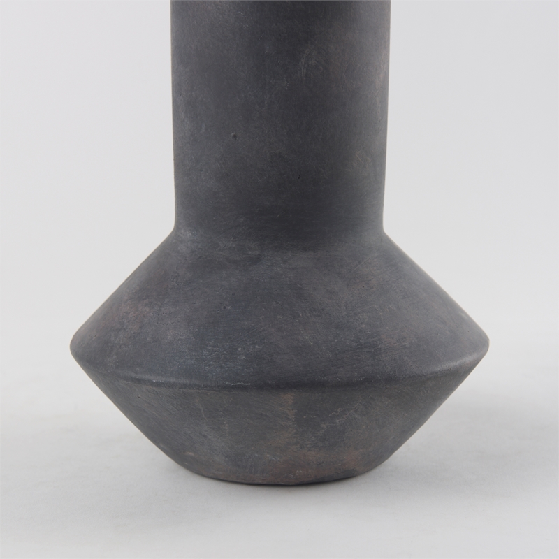 Mercana Esme 7.1L X 7.1W X 15.0H Dark Gray Ceramic Vase