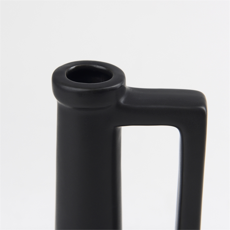 Mercana Burton 10.8H Small Matte Black Ceramic Jug Vase