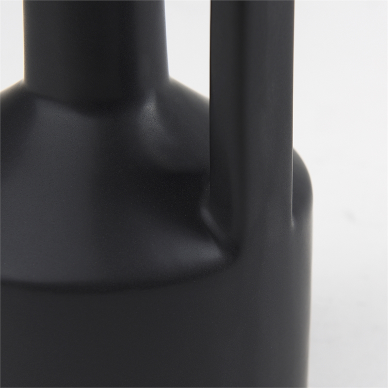 Mercana Burton 10.8H Small Matte Black Ceramic Jug Vase