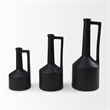 Mercana Burton 10.8H Small Matte Black Ceramic Jug Vase