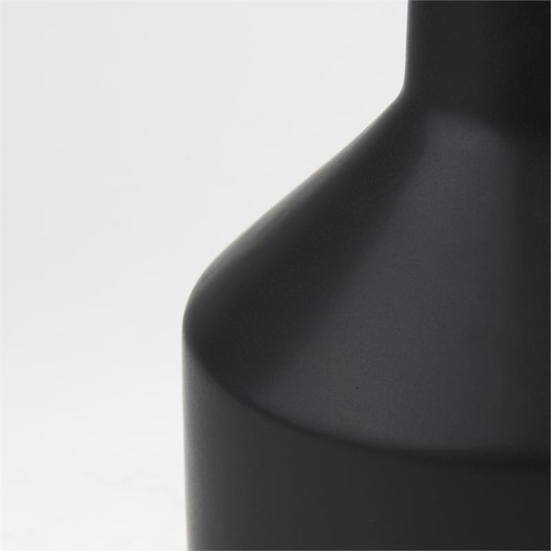 Mercana Burton 17.1H Large Matte Black Ceramic Jug Vase