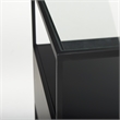 Mercana Samson Side Table Matte Black Metal And Glass in Clear
