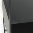 Mercana Samson Side Table Matte Black Metal And Glass in Clear