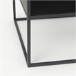 Mercana Samson Side Table Matte Black Metal And Glass in Clear