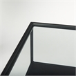 Mercana Samson Side Table Matte Black Metal And Glass in Clear